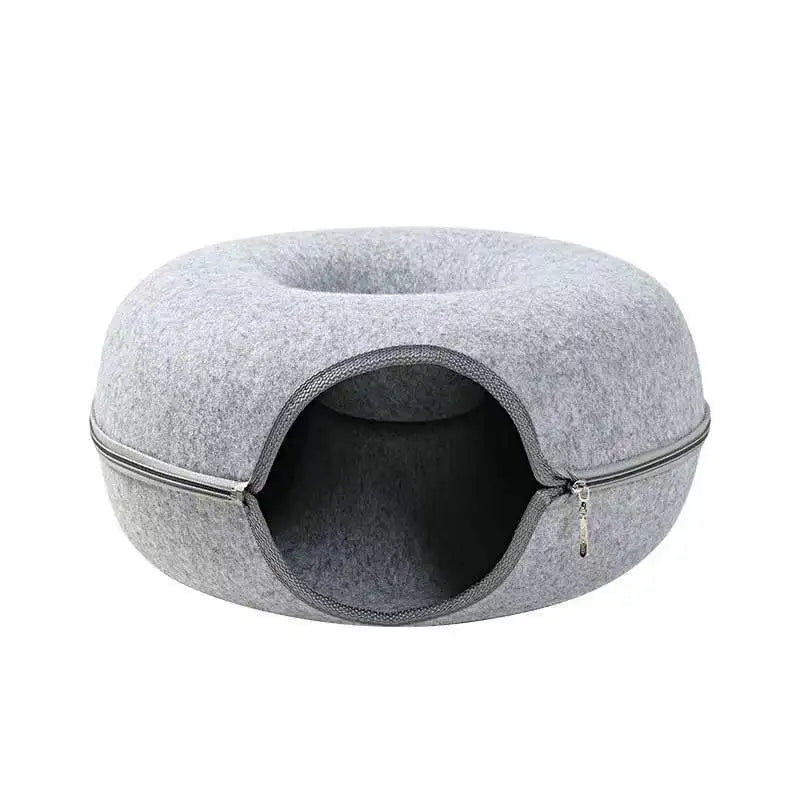 Tunnel Donut gris pour chat
